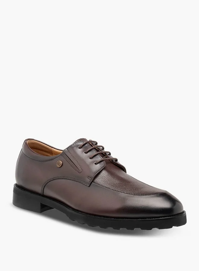 DUCHINI Men Leather Lace-Up Derby Shoes